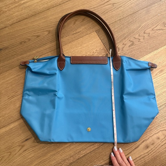 NWOT Longchamp Large Le Pliage Blue Tote - Picture 6 of 9